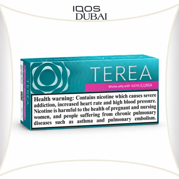 IQOS TEREA Turquoise Menthol Italy product pack on white background