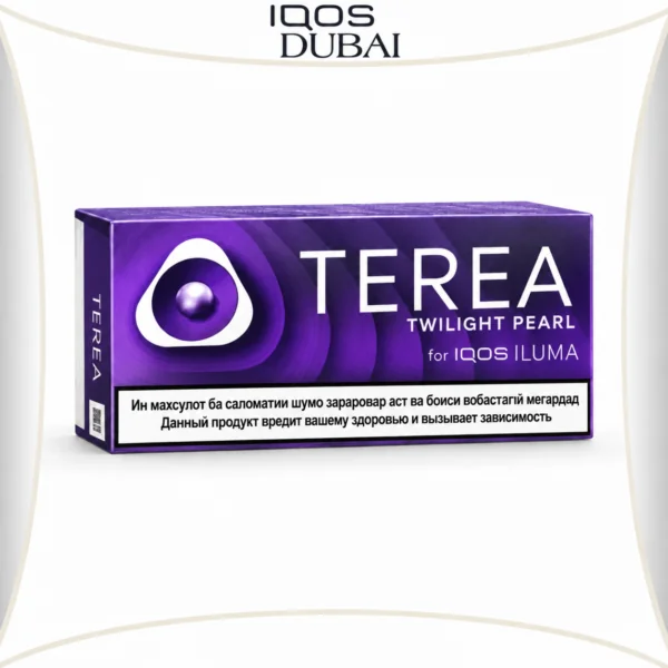IQOS TEREA Twilight Pearl Tajikistan blue-purple product pack on white background